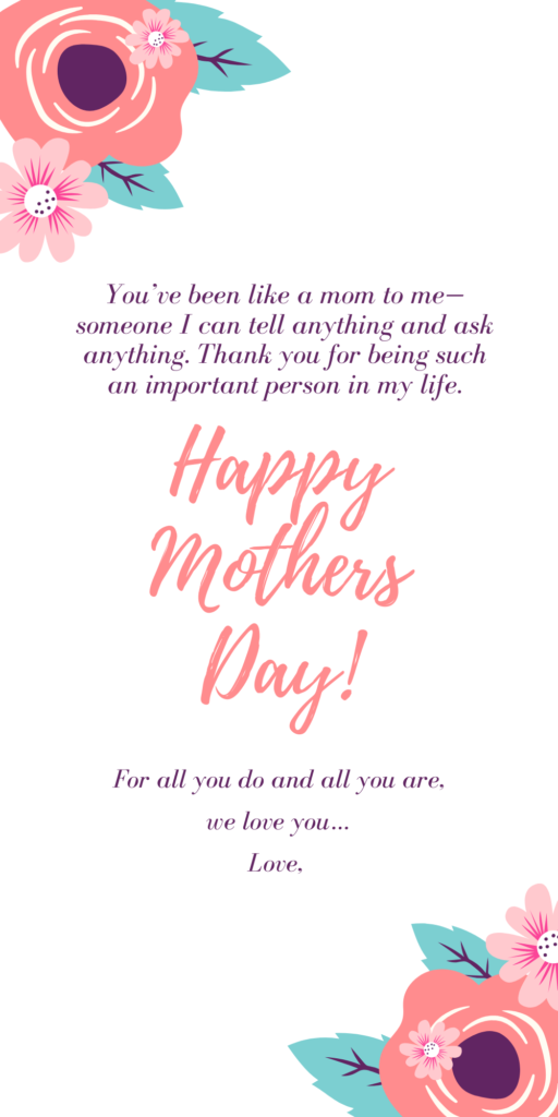 stepmom mothers day card