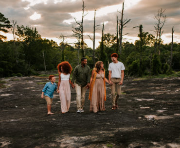 Family holding hands