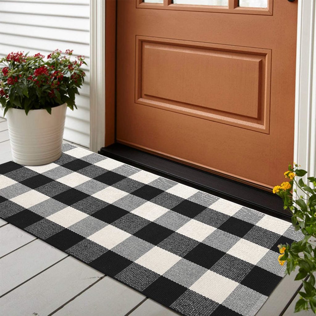 buffalo plaid door mat