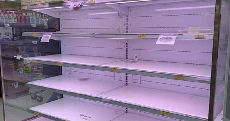 empty shelves in Italy coronavirus