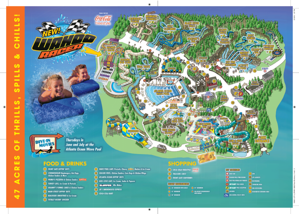 Six Flags White Water Map 